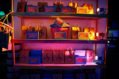 Although the joke shop had no real products for sale, guests could take home the custom boxes and bags filled with toys and other items lining the shelves.