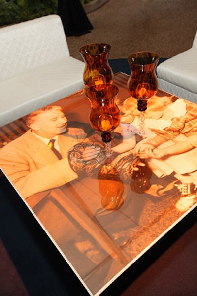 Heffernan Morgan designed cocktail tables that showcased historical images of the zoo.