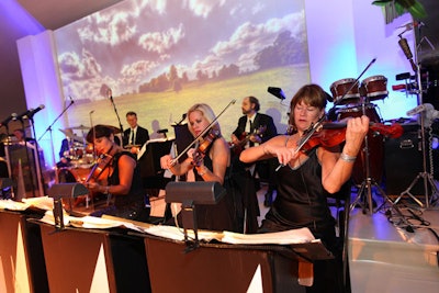 After dinner, the Ken Arlen Orchestra performed against a prairie backdrop.
