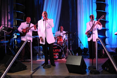 The Valerie Tyson Band performed on the main stage in the lobby during the cocktail reception.