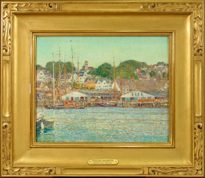 Childe Hassam is hot now thanks to the Astor trial. But isn't this seascape of Gloucester Harbor pretty?