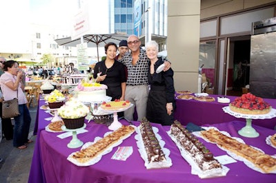 Food offerings included vast dessert spreads, plus coffees and teas.