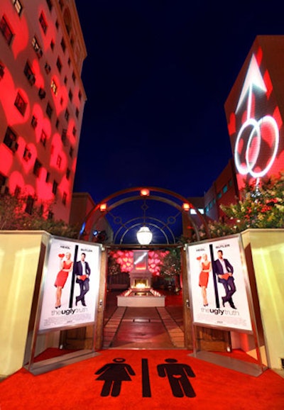 A custom carpet bearing the movie's signature marketing image beckoned arrivals at the ArcLight Dome.