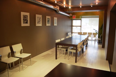 A private room can be used for meetings or dinners.