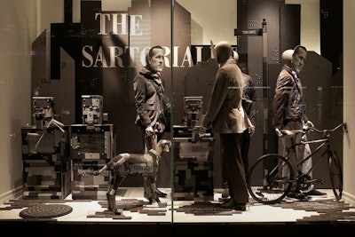 John Gerhardt, Holt Renfrew's creative director, designed six window installations as part of a national tribute to fashion bloggers such as The Sartorialist's Scott Schuman, Tommy Ton of jakandjil.com, and Anita Clarke of iwantigot.geekgirl.com.