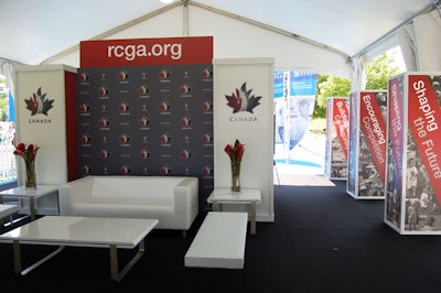 Attendees could lounge, and have their photo taken with the tournament trophy, in the Royal Canadian Golf Association pavilion, designed by InField Marketing to educate the public on the role of the R.C.G.A.