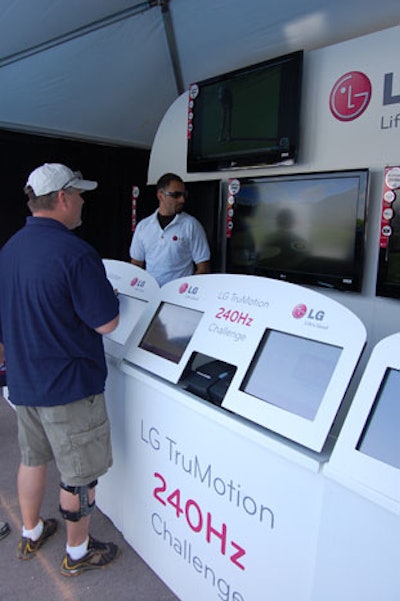 Attendees could win an LG television at an activation in the area known as Spectator Village.