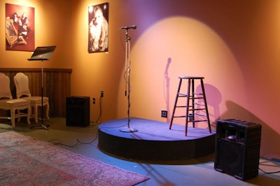 A small portion of the lounge area can be used to stage more intimate performances.