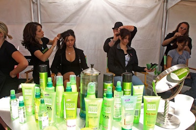 Event sponsor Garnier provided complimentary hairstyling.