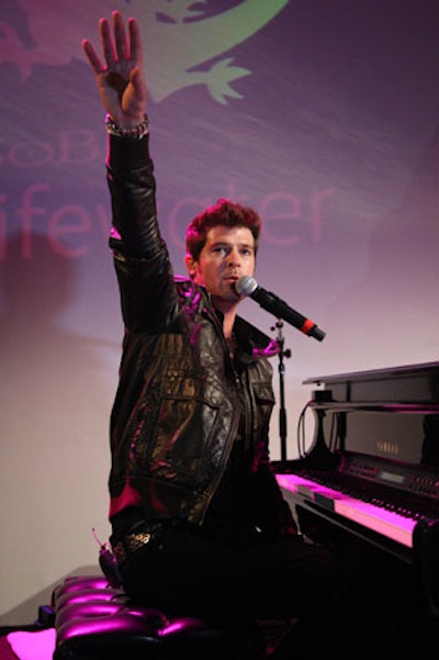 On the opening day, singer Robin Thicke performed at one of Summer Friday's only late-night events.