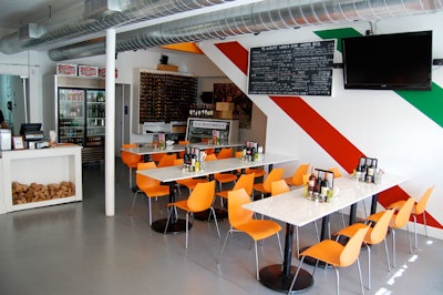 The intimate restaurant's standard arrangement can seat 35 people at communal tables.