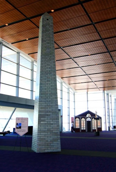 The opening ceremony also featured Boston's famous Bunker Hill Monument inside the convention center.