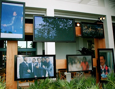 A wall of TVs played promotional footage for the show's sixth season throughout the event.