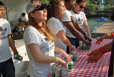 Brother Jimmy's doled out barbecue and chilled cans of Heineken.