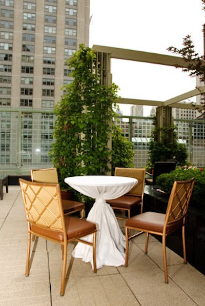 Despite rain warnings, guests sat on the patio to sample wines from five vendors.