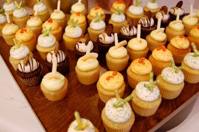 Swirlz provided mojito, mango margarita, pina colada, and mudslide cupcakes.