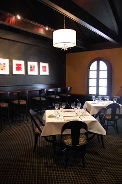 The upstairs lounge can hold groups of up to 30 for private meetings and events.