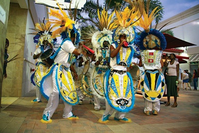 Guests can book Bahamian Junkanoo dancers to perform at the restaurant during events.