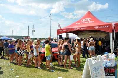 Kia estimates that 1,500 concertgoers stopped by the promotion at the Orlando event.