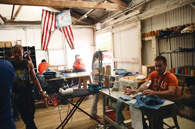 A Levi's workshop turned out custom jeans.