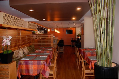 Scion's bar and lounge area has casual, Asian-inspired decor.