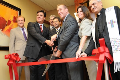 The institute's doctors conducted a formal ribbon-cutting ceremony for local media.