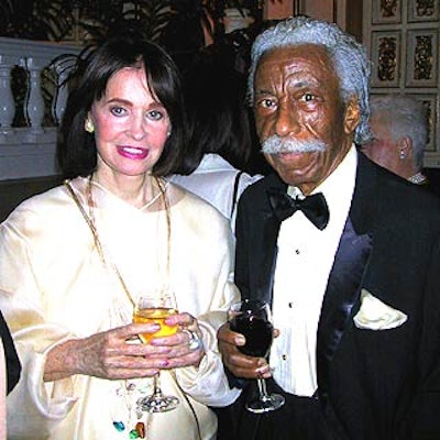 Gloria Vanderbilt posed with her friend and Living Landmark honoree Gordon Parks at the Landmarks Conservancy's benefit at the Plaza Hotel.