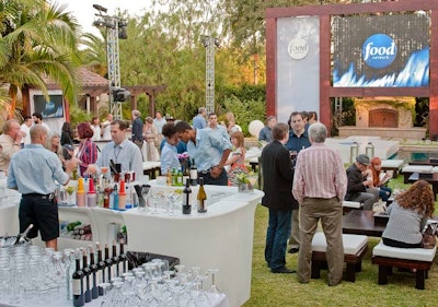 The Food Network took its T.C.A. event to a private residence in Pasadena.