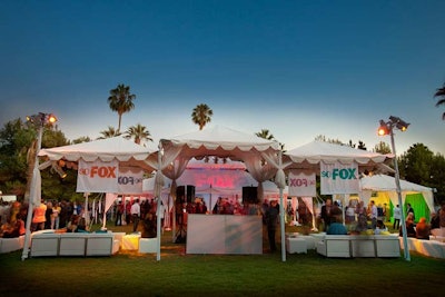 Tenting and cabanas marked Fox's event at the Langham.