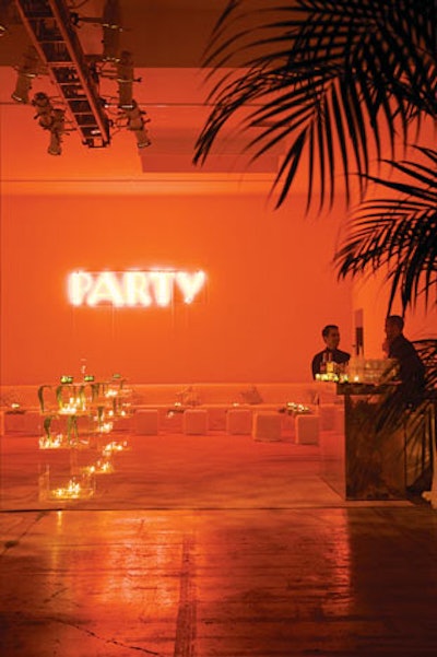 The Whitney Museum of American Art's Art Party in June had a 10-foot-long neon sign that alternately flashed the two words of the event's name.