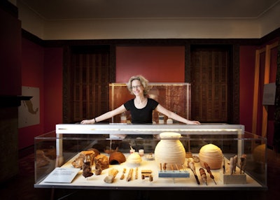 Ellen Lupton in the 'Design for a Living World' exhibition galleries