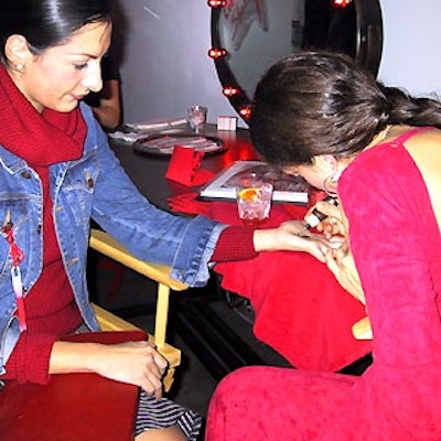 Some of the evening's entertainment included free henna tattoos.