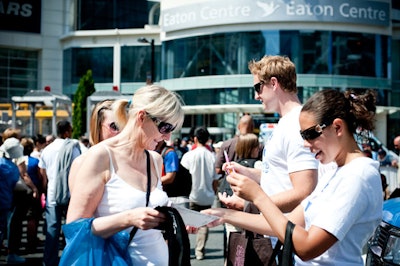 Brand reps at each booth stamped 'What Women Want' passports, which guests received at the entrance. Those with five stamps could line up for a chance in Canadian Tire's Money Machines.