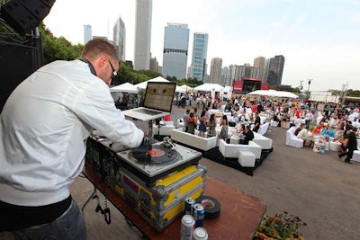 As guests arrived, DJ White Shadow spun a set of upbeat party tunes.