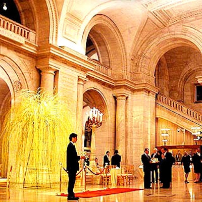 The cocktail hour was held in Astor Hall.