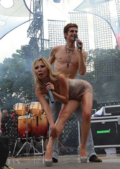 Festival founder Perry Farrell performed with his wife in an area known as 'Perry's,' dedicated to electronica.