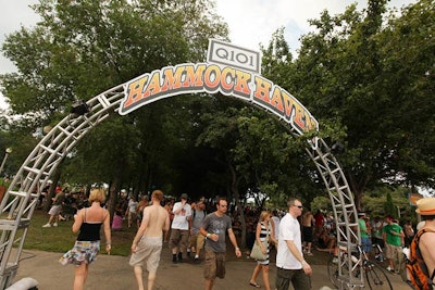 Radio station Q101, one of the festival's media partners, sponsored an area dubbed 'Hammock Haven.'