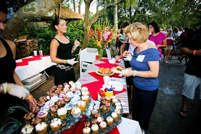 Local restaurants set up stands and offered food samples to guests.