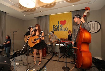 At the Music Lounge, bands performed lunchtime sets in an area known as Cafe Bustelo, which was sponsored by the coffee brand.