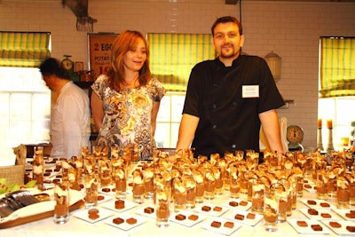 Brooklyn-based chocolatier Tumbador Chocolate supplied an array of its artisanal sweets and cups of parfait.