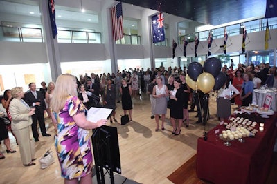 Smithsonian staff members gave brief remarks to the crowd of 200 guests.