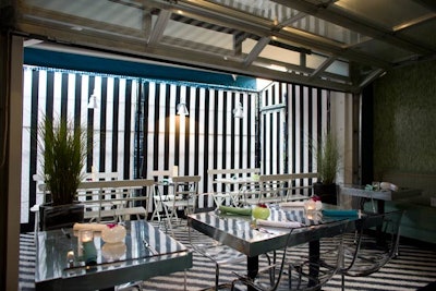 Agua Dulce's terrace has a retractable roof, which allows the space to be available year round.