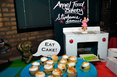 Angel Food Bakery provided treats such as lemon-blueberry-meringue cupcakes.