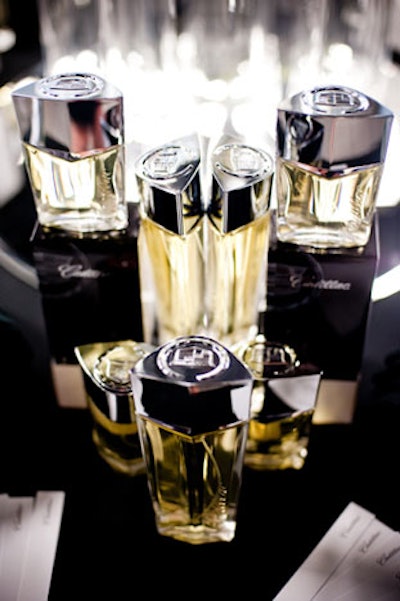 Bottles of the fragrance—embossed with the Cadillac logo—were on display throughout the venue.