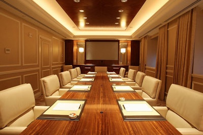 The Madison, one of the Pierre's new meeting areas on the fourth floor, is designed as a 14-seat boardroom.