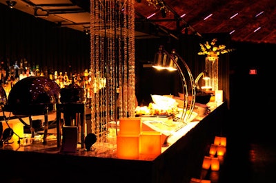 The Fontainebleau set up a buffet and carving station on the upstairs bar.