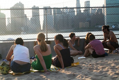 Many guests took advantage of the locale and set up camp down by the waterfront.