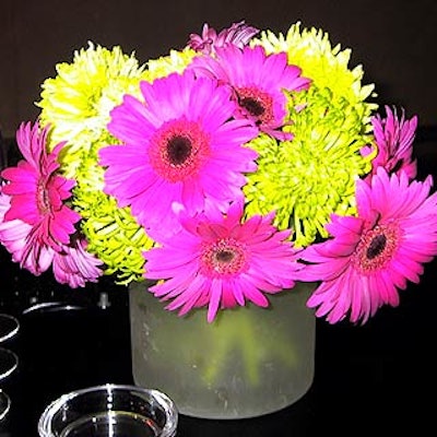 Aisling Flowers provided bright, youthful flower arrangements with yellow chrysanthemums and gerbera daisies for the after-party.