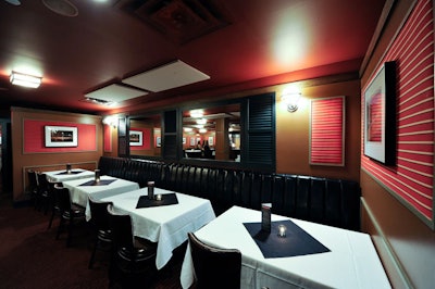 The private dining room can seat 60.