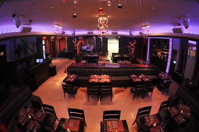 The main dining room is bisected by a 20-foot runway.